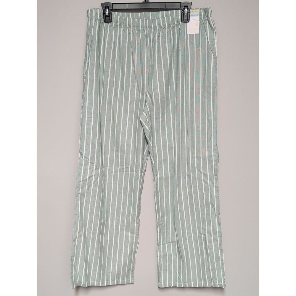 Primark Mint Green and White Striped Pajama Pants